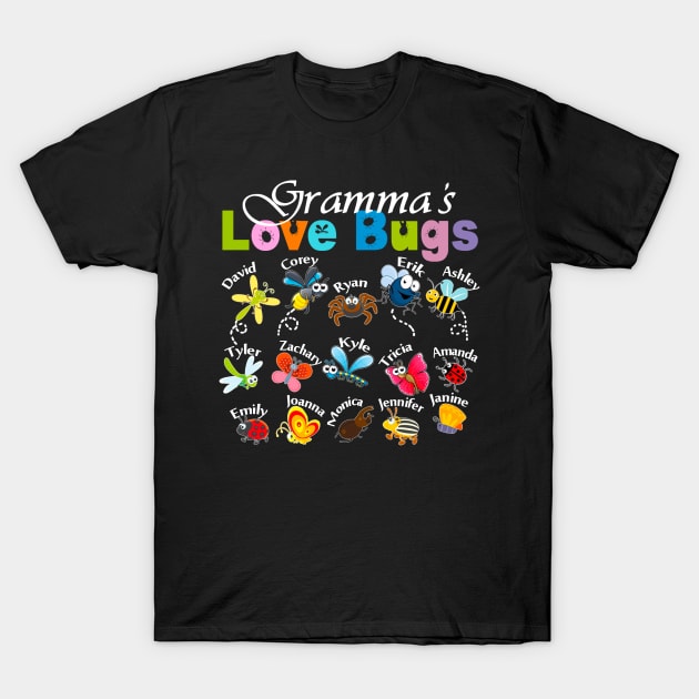 Gramma's Love Bugs T-Shirt by ROMANSAVINRST